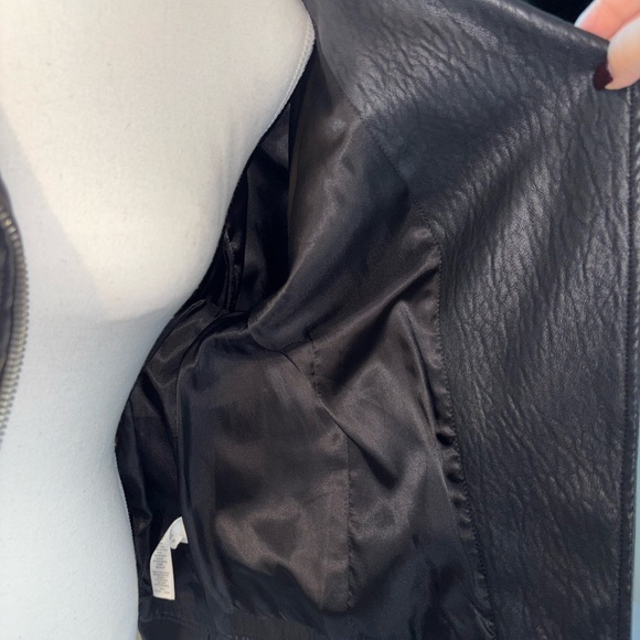 French Connection Black Leather Jacket - Picture 7 of 8